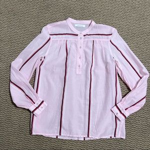 Samsoe Samsoe Striped Mandarin Collared Blouse